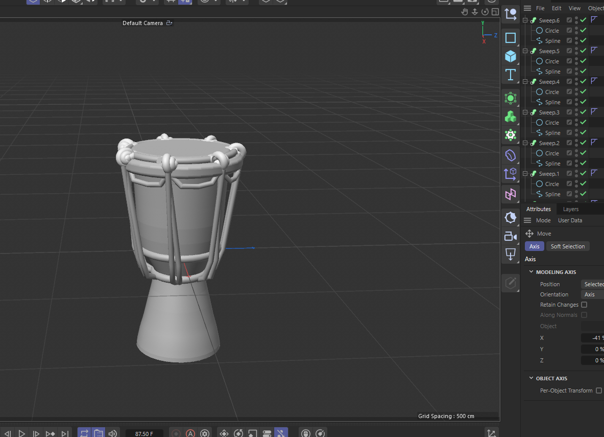 Drum progress 3, has all the ropes and knots