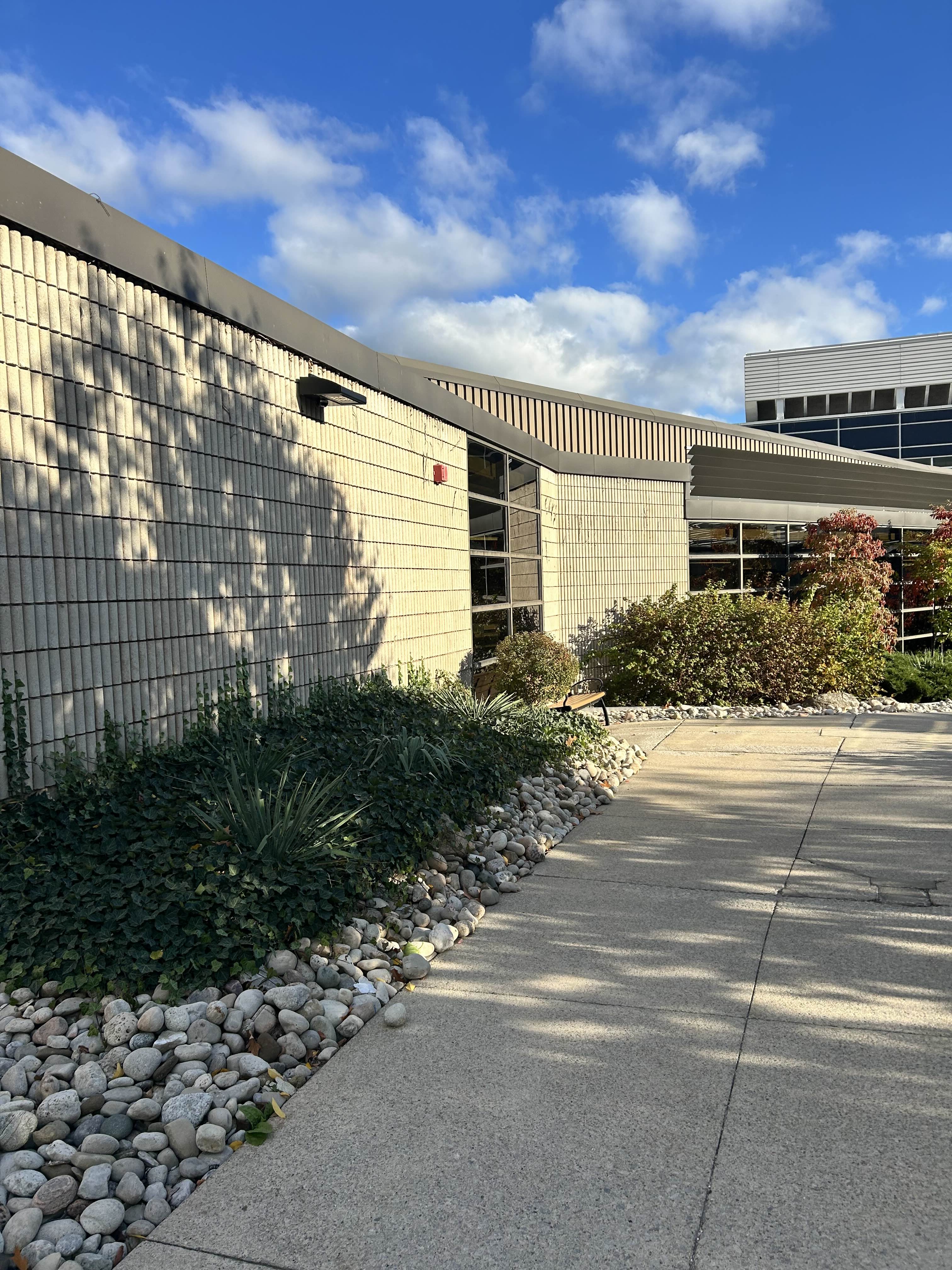 Wall near an entrance