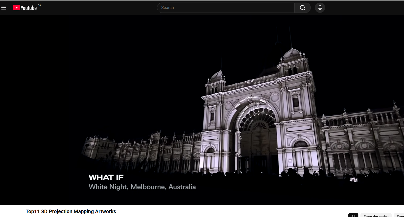 Experience in Melbourne that includes projection mapping