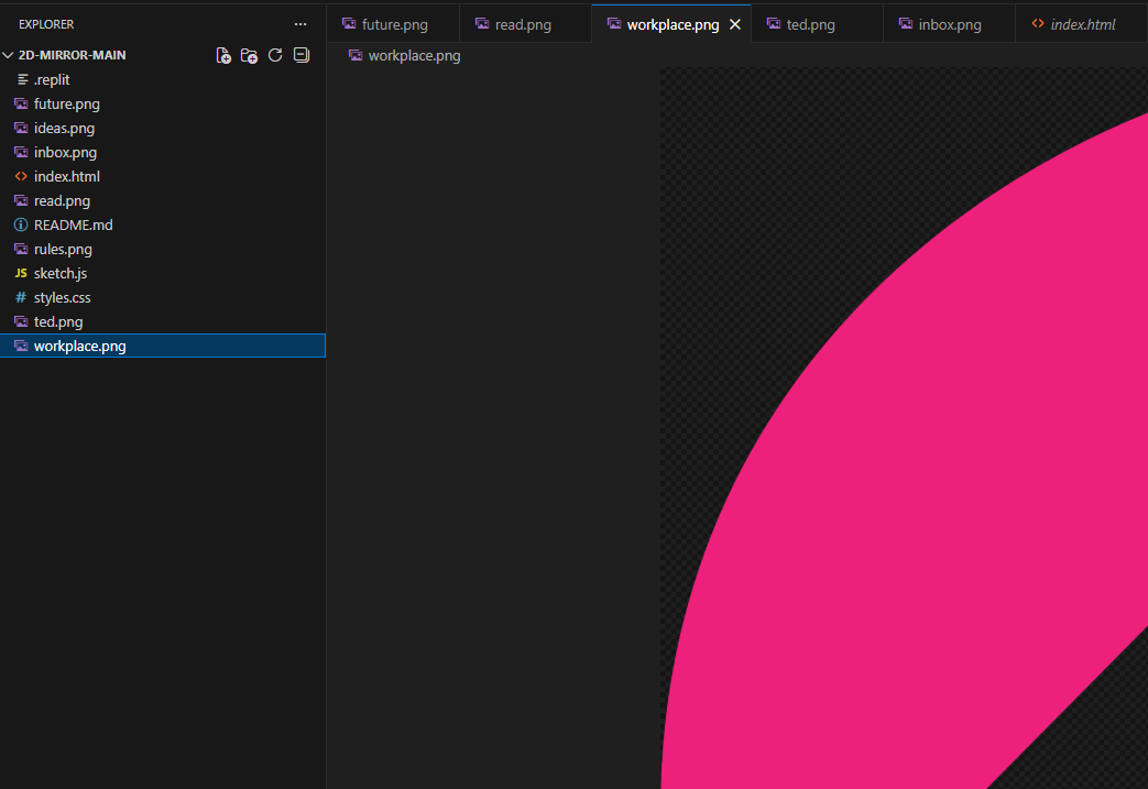 I put one of my illustrator portraits into the code